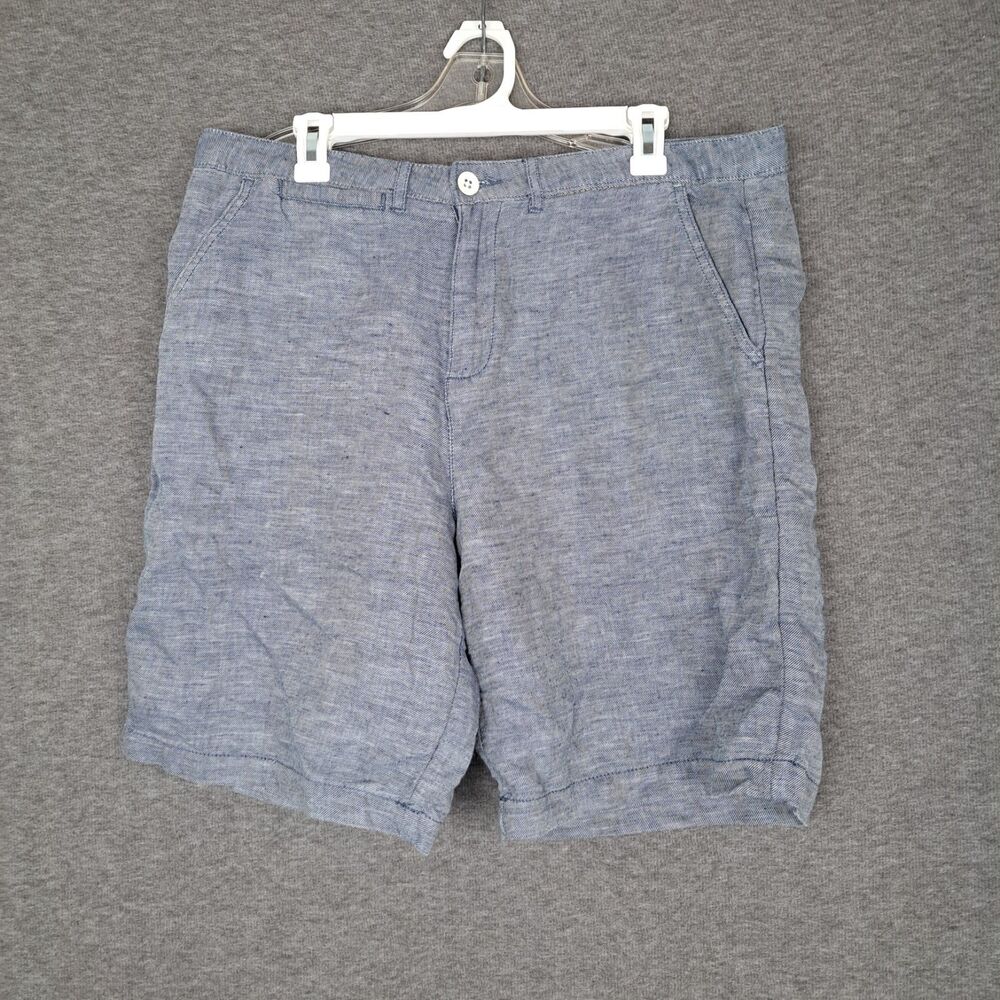 Jachs Linen Blend Blue Shorts Mens 36 Pockets Lightweight Outdoor‎ NWT